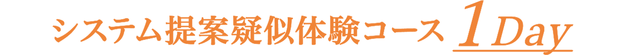 システム提案疑似体験コース　1Day